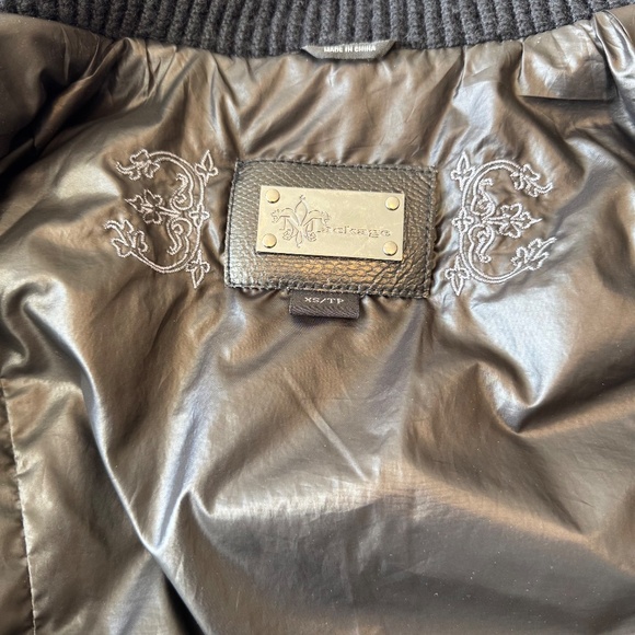 Mackage 3 in 1 Black Leather Jacket + Vest Soft Lambskin + Wool Women's Sz XS - Picture 15 of 16